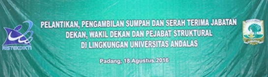 Rektor Unand Melantik Dr. Alfan Miko, M.Si Sebagai Dekan FISIP